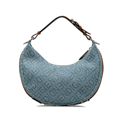 Fendi Small Denim Zucca Fendigraphy Hobo (SHG-rb2j9e) Rovelle Bags