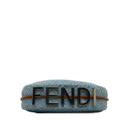 Fendi Small Denim Zucca Fendigraphy Hobo (SHG-rb2j9e) Rovelle Bags