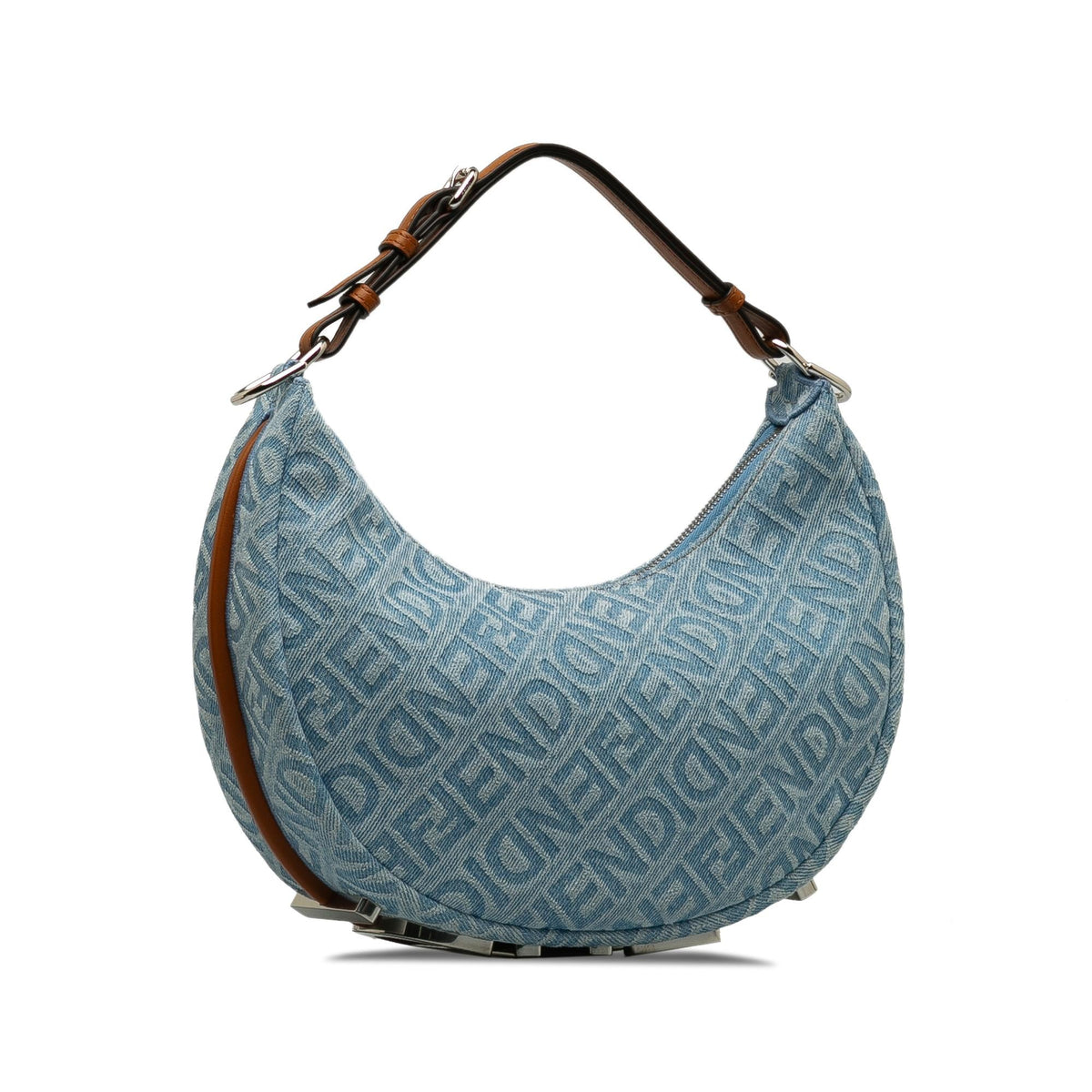 Fendi Small Denim Zucca Fendigraphy Hobo (SHG-rb2j9e) Rovelle Bags