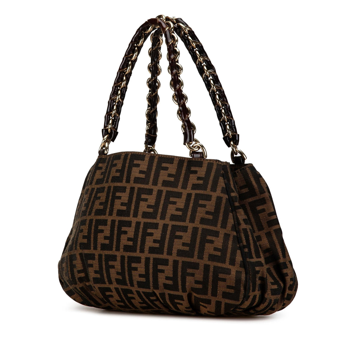 Fendi Small Zucca Canvas Mia Chain Tote Shg-Ikzcne Rovelle Bags