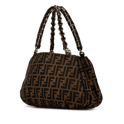 Fendi Small Zucca Canvas Mia Chain Tote Shg-Ikzcne Rovelle Bags
