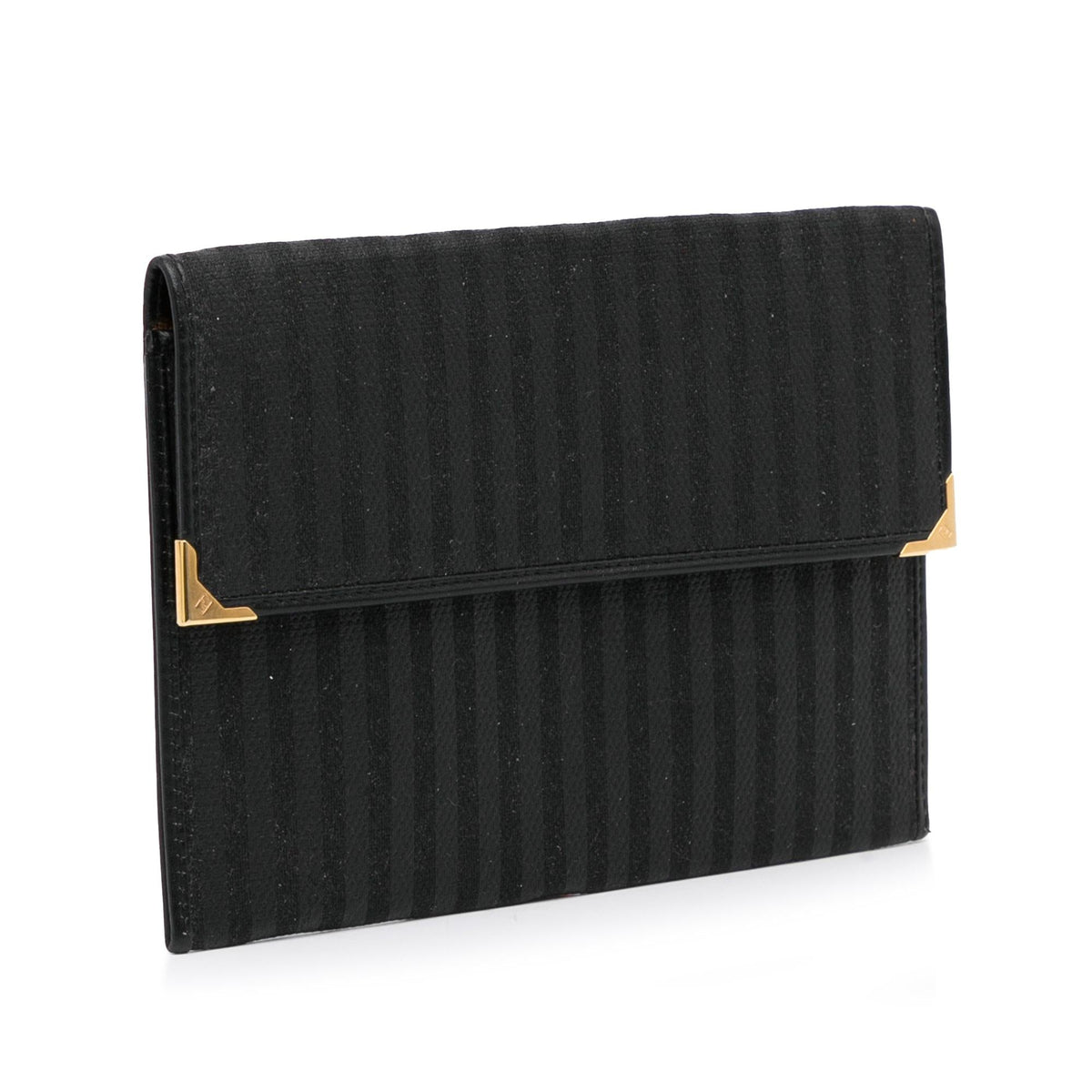 Fendi Striped Canvas Clutch (SHG-LK4Iq8) Rovelle Bags