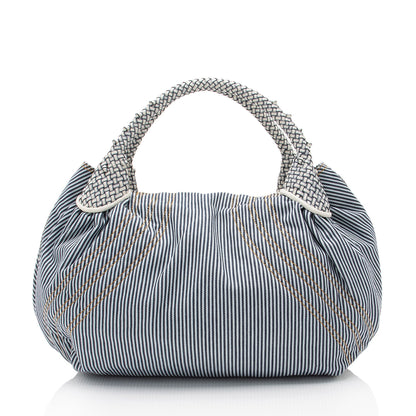 Fendi Striped Denim Spy Satchel (SHF-i8ZclG) Rovelle Bags