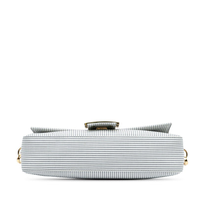 Fendi Striped Jersey Baguette Satchel Rovelle Bags