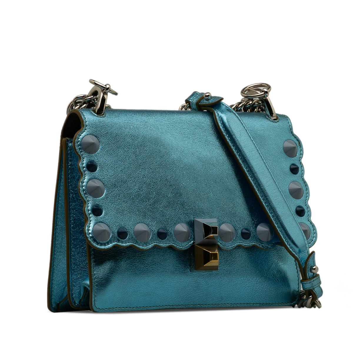 Fendi Studded Scalloped Kan I Crossbody (SHG-CeGCcL) Rovelle Bags