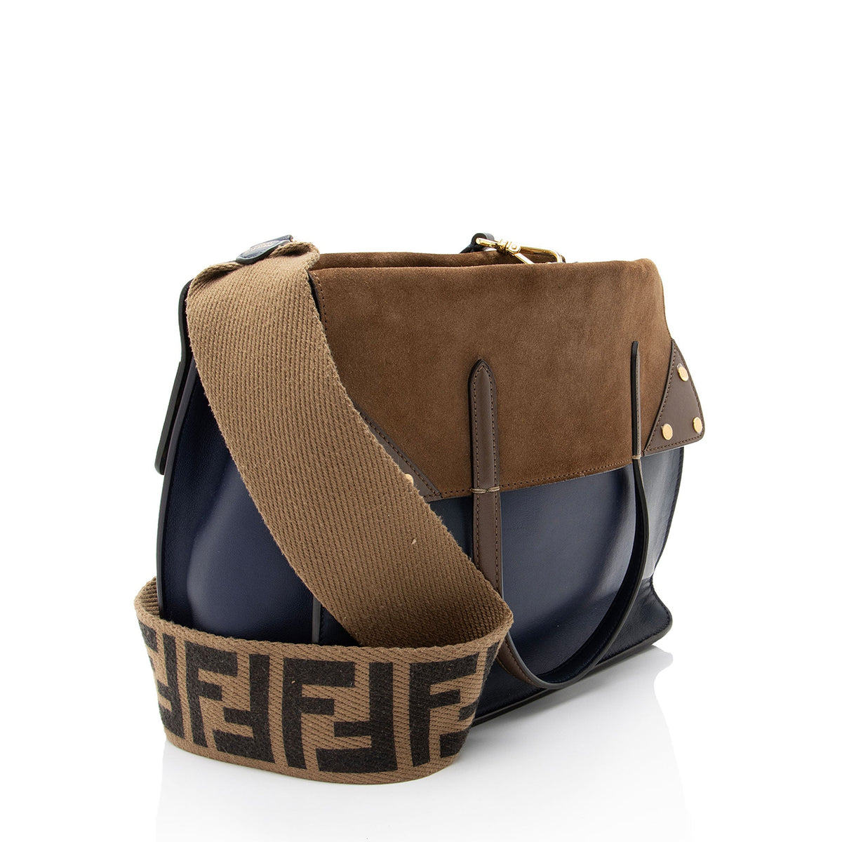Fendi Multicolor Zucchino Spalmati Chain Pochette Rovelle Bags