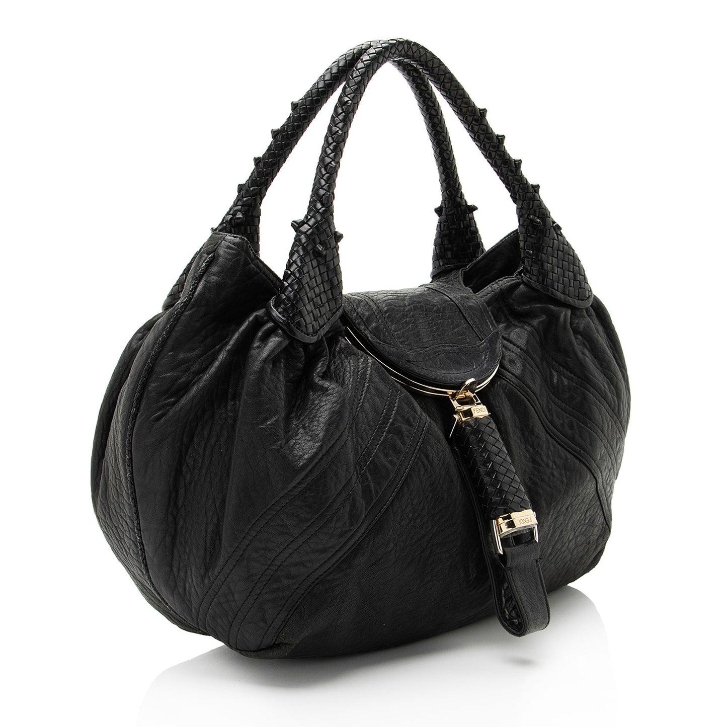 Fendi Perforated FF Calfskin Chef Small Bag Rovelle Bags