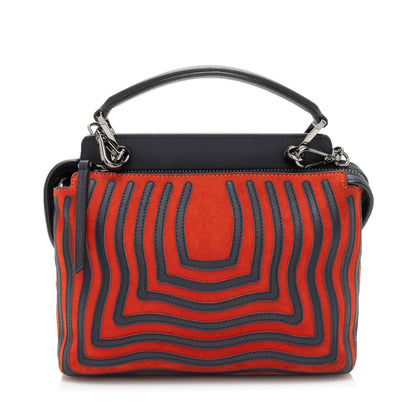 Fendi Quilted Leather Two Tone Dotcom Small Top Handle Rovelle Bags