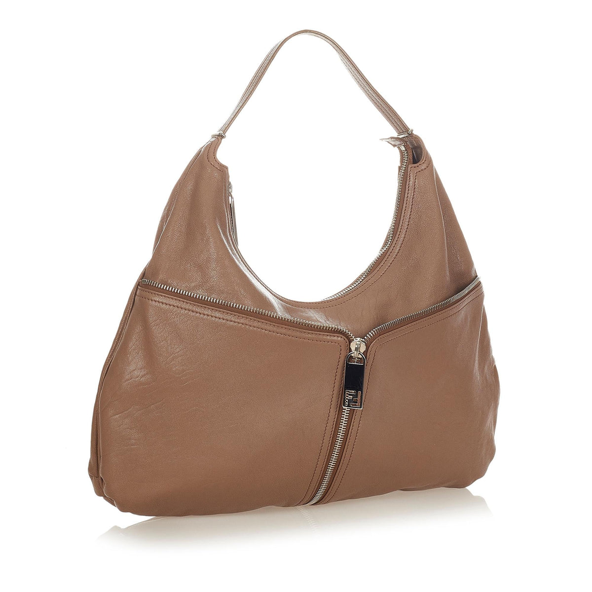 Fendi Unzipped Leather Shoulder Bag (SHG-25226) Rovelle Bags