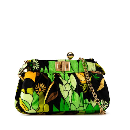 Fendi Velvet Peekaboo Click Clutch on Chain Rovelle Bags