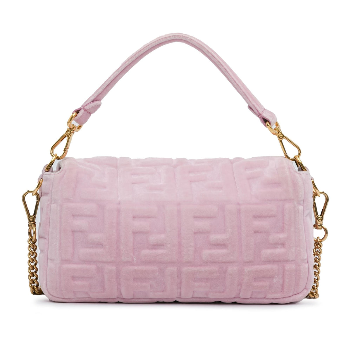 Fendi Velvet Zucca Embossed Baguette Satchel (SHG-eV17vo) Rovelle Bags