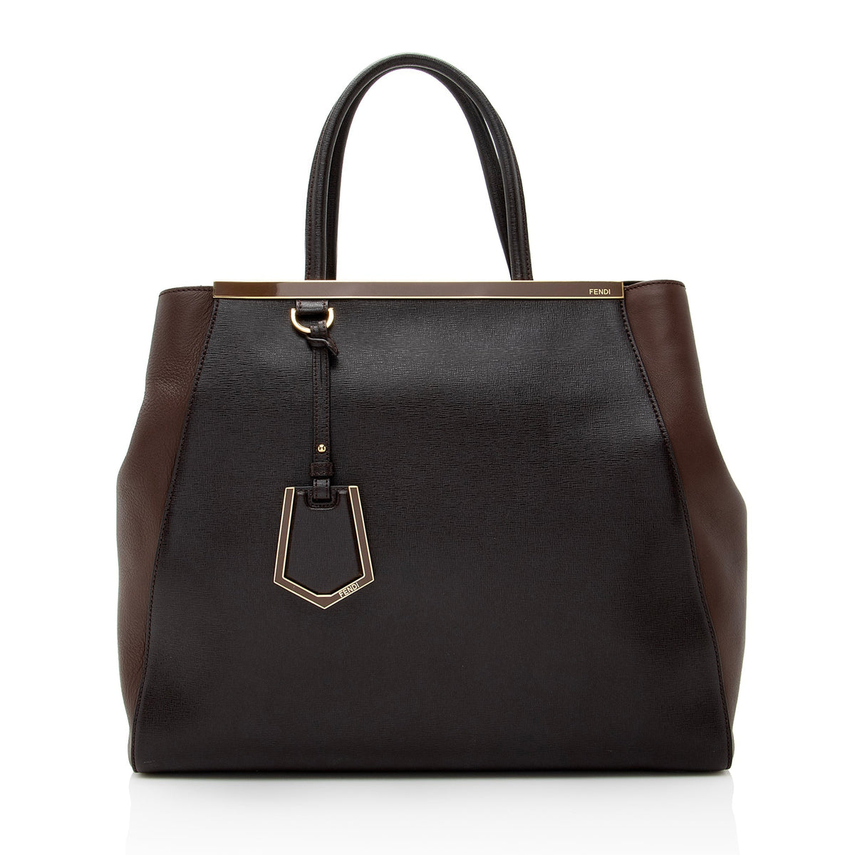 Fendi Vitello Calfskin 2Jours Elite Large Tote (SHF-22596) Rovelle Bags