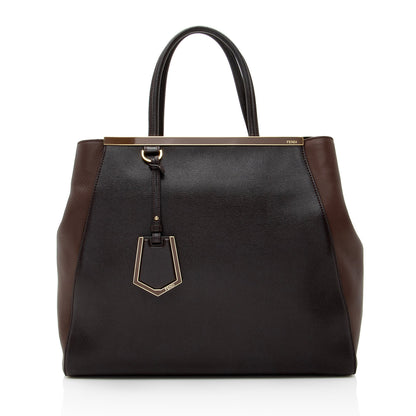 Fendi Vitello Calfskin 2Jours Elite Large Tote (SHF-22596) Rovelle Bags