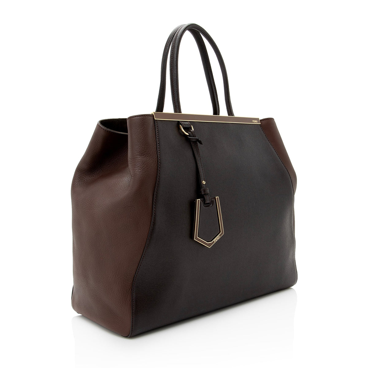 Fendi Vitello Calfskin 2Jours Elite Large Tote (SHF-22596) Rovelle Bags