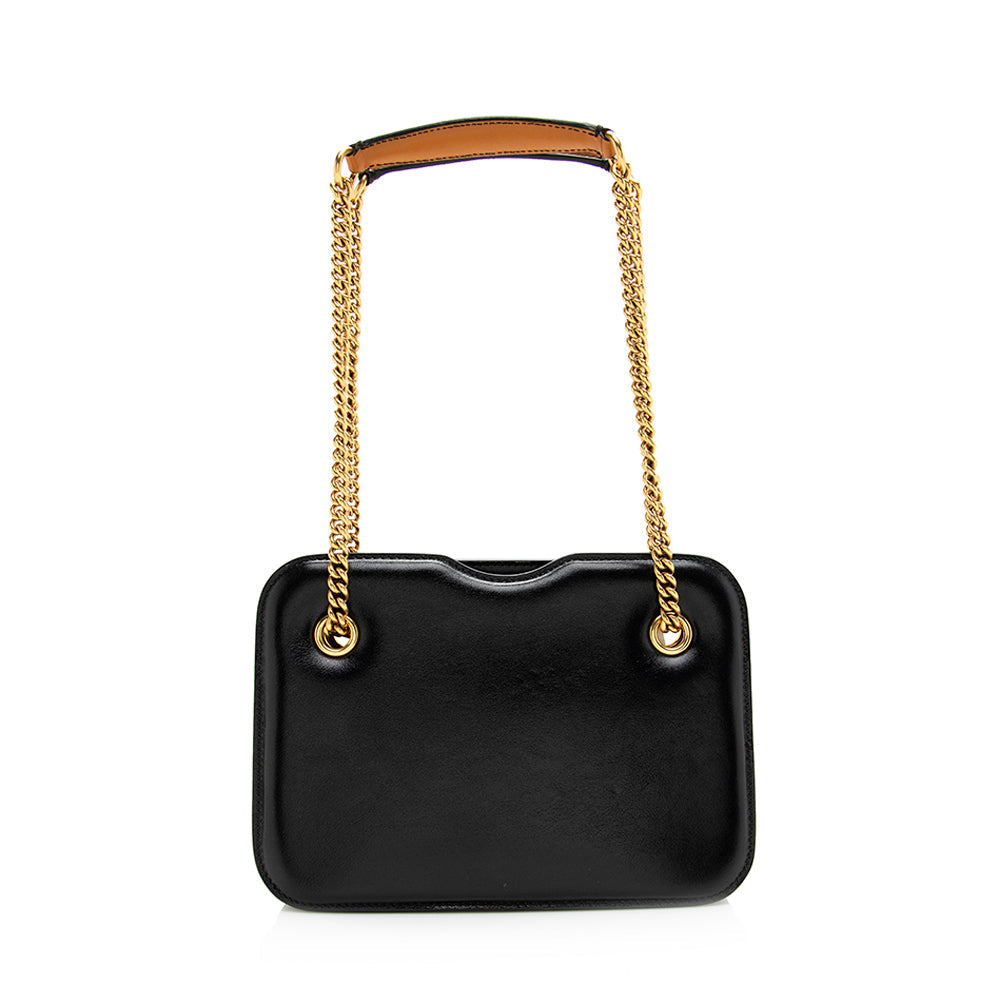 Fendi Vitello Glacier Leather Karligraphy Pocket Shoulder Bag (SHF-19815) Rovelle Bags