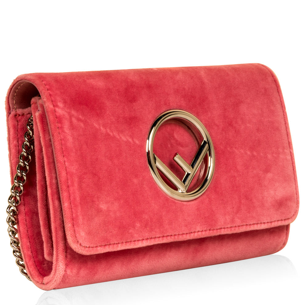 Fendi Kan I Leather Red Crossbody Red Rovelle Bags