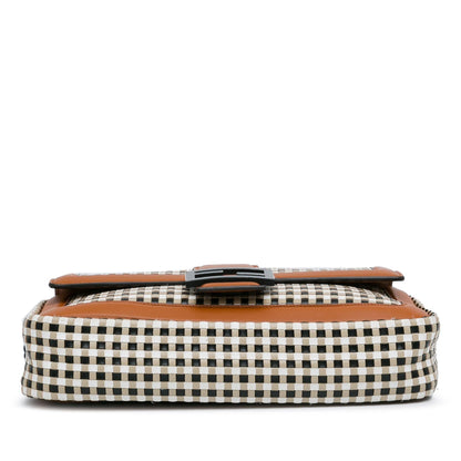 Fendi Woven Leather Chain Baguette Satchel (SHG-DfXa2v) Rovelle Bags
