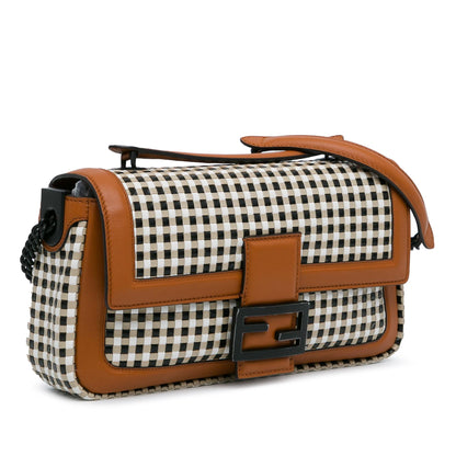 Fendi Woven Leather Chain Baguette Satchel (SHG-DfXa2v) Rovelle Bags