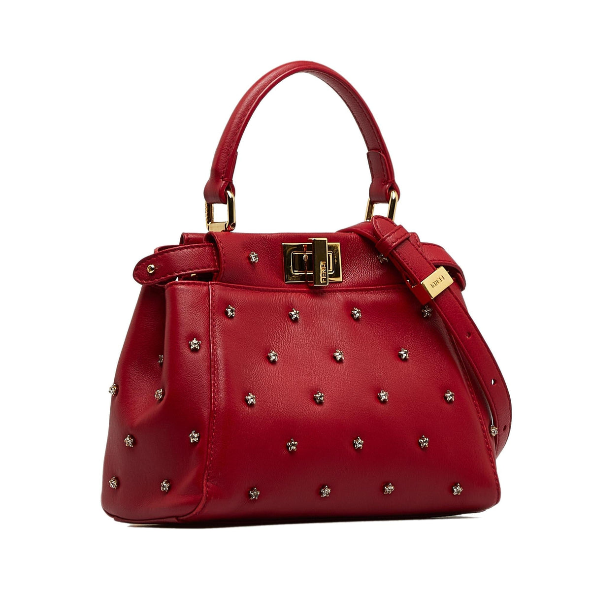 Fendi XS Studded Crystal Stars Peekaboo Iconic Satchel (SHG-qwNGea) Rovelle Bags