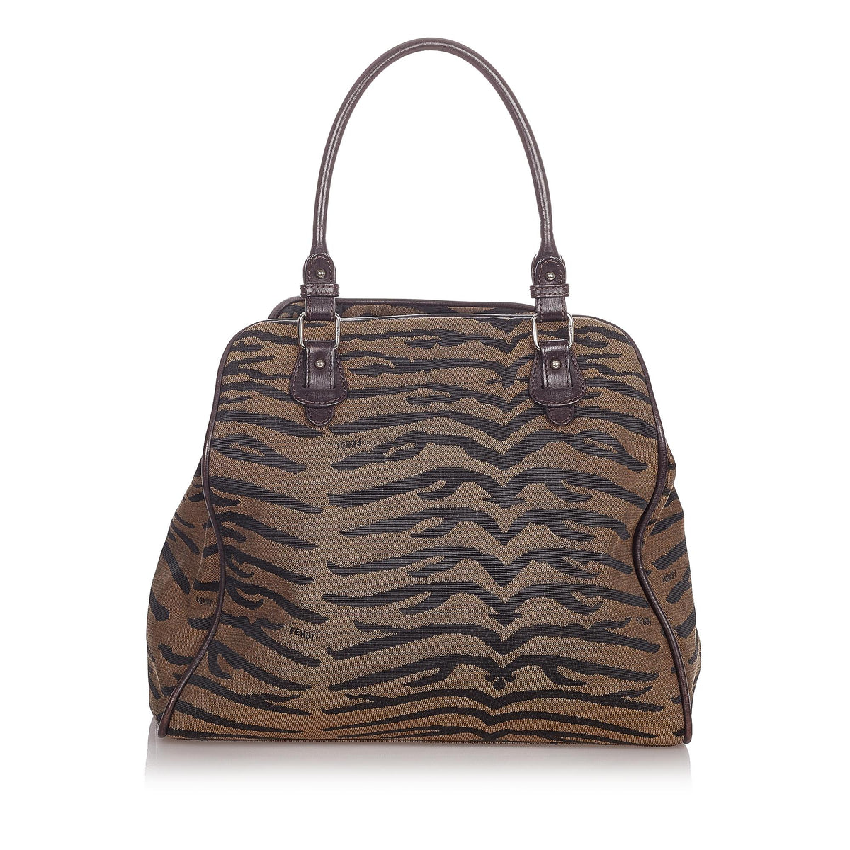 Fendi Zebra Print Canvas Handbag (SHG-23929) Rovelle Bags