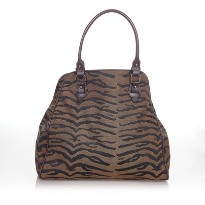 Fendi Zebra Print Canvas Handbag (SHG-23929) Rovelle Bags