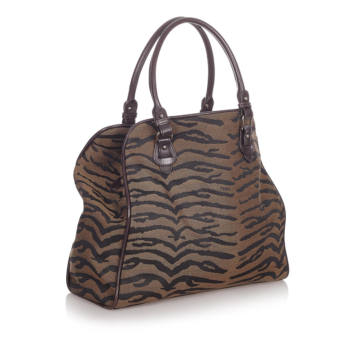 Fendi Zebra Print Canvas Handbag (SHG-23929) Rovelle Bags