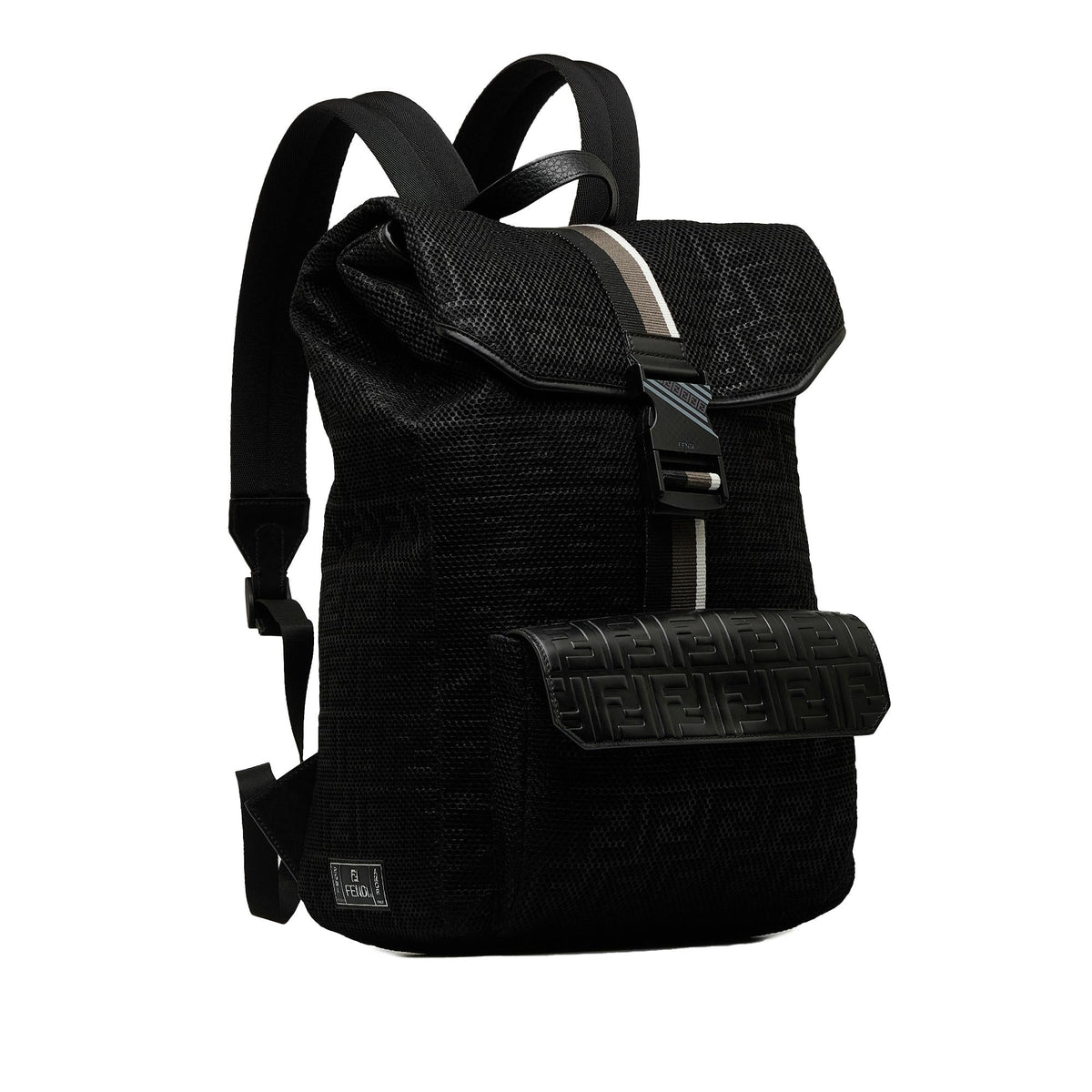 Fendi Zucca Buckle Flap Backpack (SHG-CXXC0L) Rovelle Bags