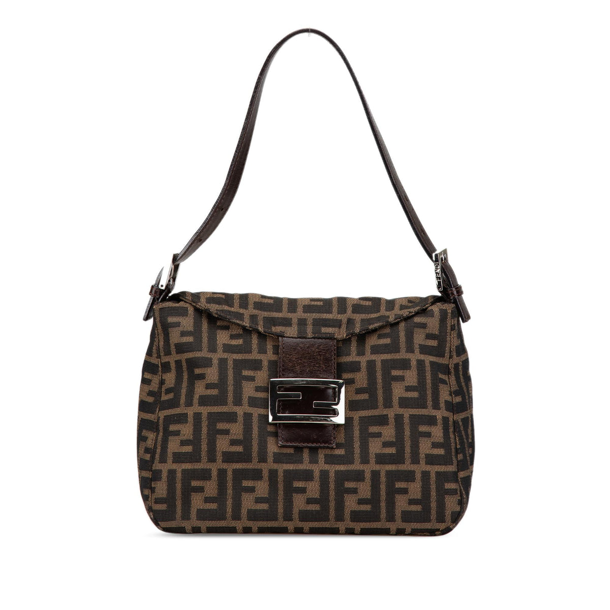 Fendi Zucca Canvas Double Flap Mamma Shg-D31Esp Rovelle Bags