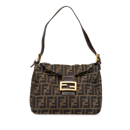 Fendi Zucca Canvas Double Flap Shoulder Bag Shg-Yawuve Rovelle Bags