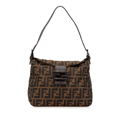 Fendi Zucca Canvas Double Flap Shoulder Bag Rovelle Bags