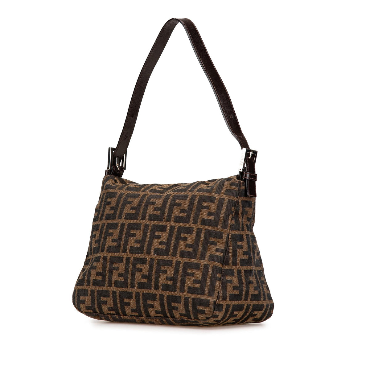 Fendi Zucca Canvas Double Flap Shoulder Bag Rovelle Bags