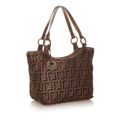 Fendi Zucca Canvas Handbag (SHG-27465) Rovelle Bags