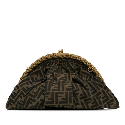 Fendi Zucca Canvas Shell Clutch (SHG-EBnBJ0) Rovelle Bags