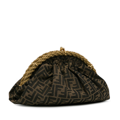 Fendi Zucca Canvas Shell Clutch (SHG-8ur43S) Rovelle Bags