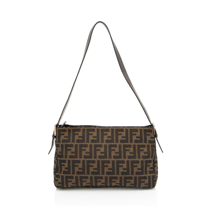Fendi Zucca Zip Top Shoulder Bag (SHF-RhBEmx) Rovelle Bags