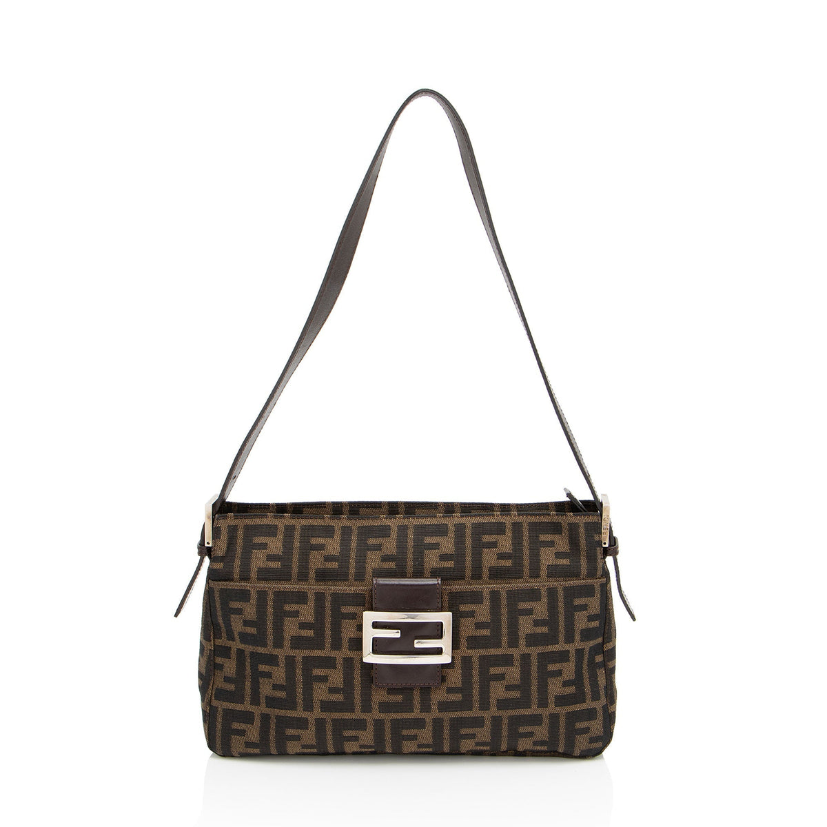 Fendi Zucca Zip Top Shoulder Bag (SHF-RhBEmx) Rovelle Bags
