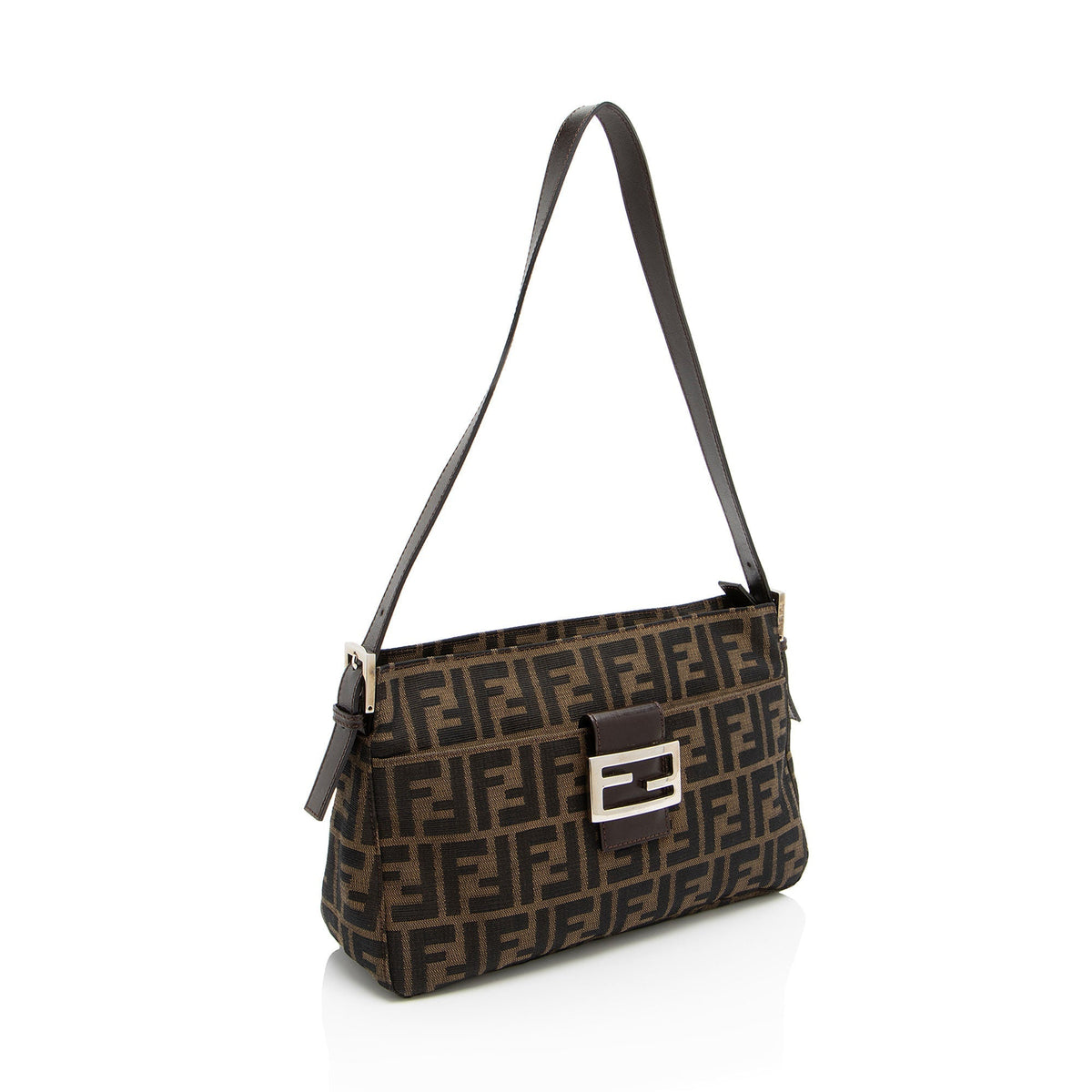 Fendi Zucca Zip Top Shoulder Bag (SHF-RhBEmx) Rovelle Bags