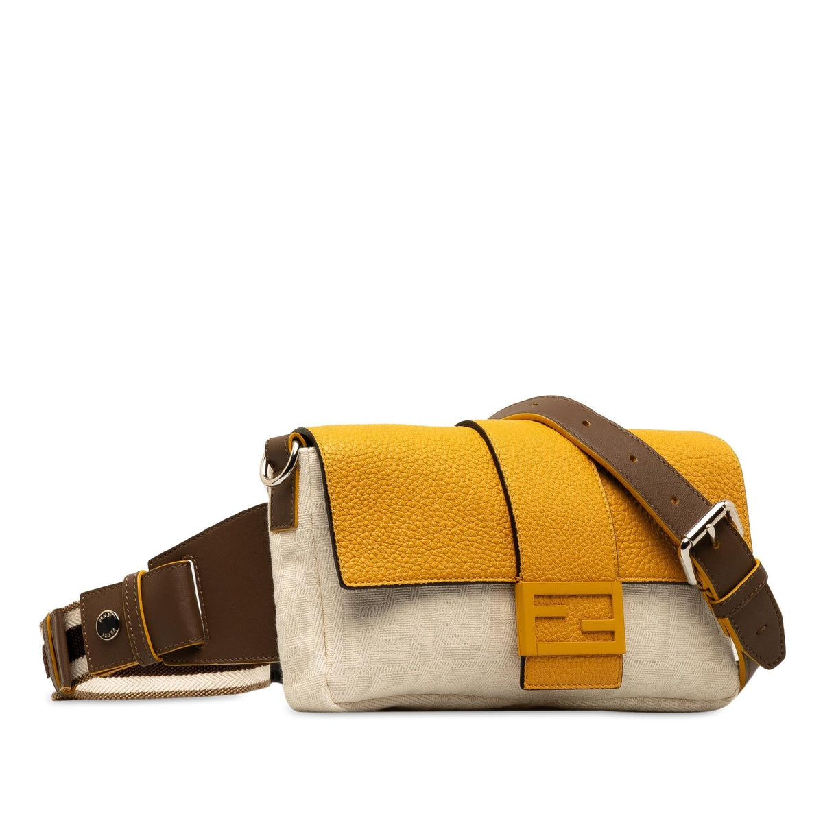 Fendi Zucca Canvas And Leather Convertible Baguette Rovelle Bags