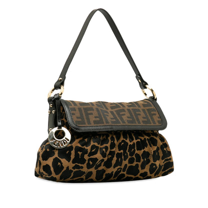 Fendi Zucca Chef Leopard Shoulder Bag (SHG-BxdWir) Rovelle Bags