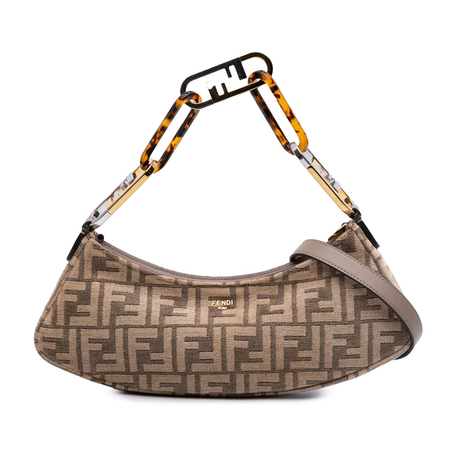 Fendi Zucca Chenille Olock Swing Satchel Rovelle Bags
