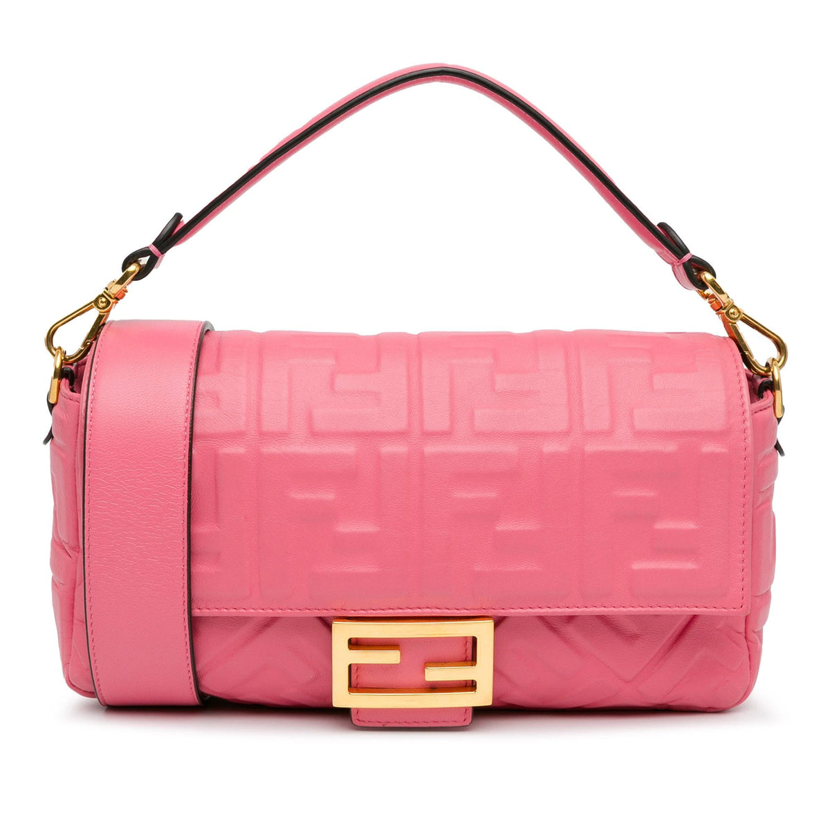 Fendi Zucca Embossed Baguette Satchel (SHG-PnP7Su) Rovelle Bags