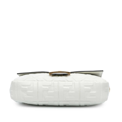 Fendi Zucca Embossed Baguette Satchel Rovelle Bags