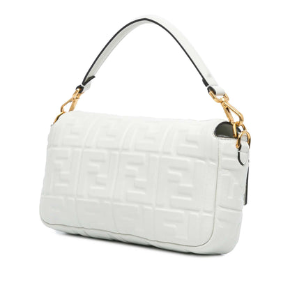 Fendi Zucca Embossed Baguette Satchel Rovelle Bags