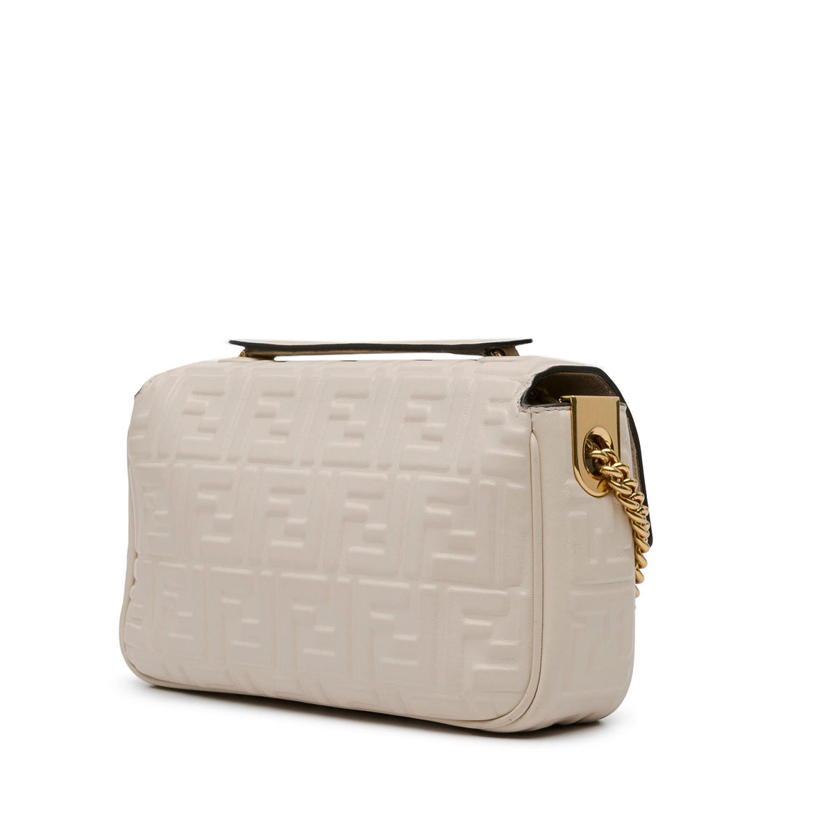 Fendi Zucca Embossed Chain Midi Baguette (SHG-InpXQw) Rovelle Bags