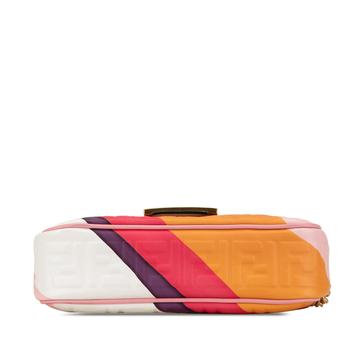 Fendi Zucca Embossed Chain Midi Baguette Rovelle Bags