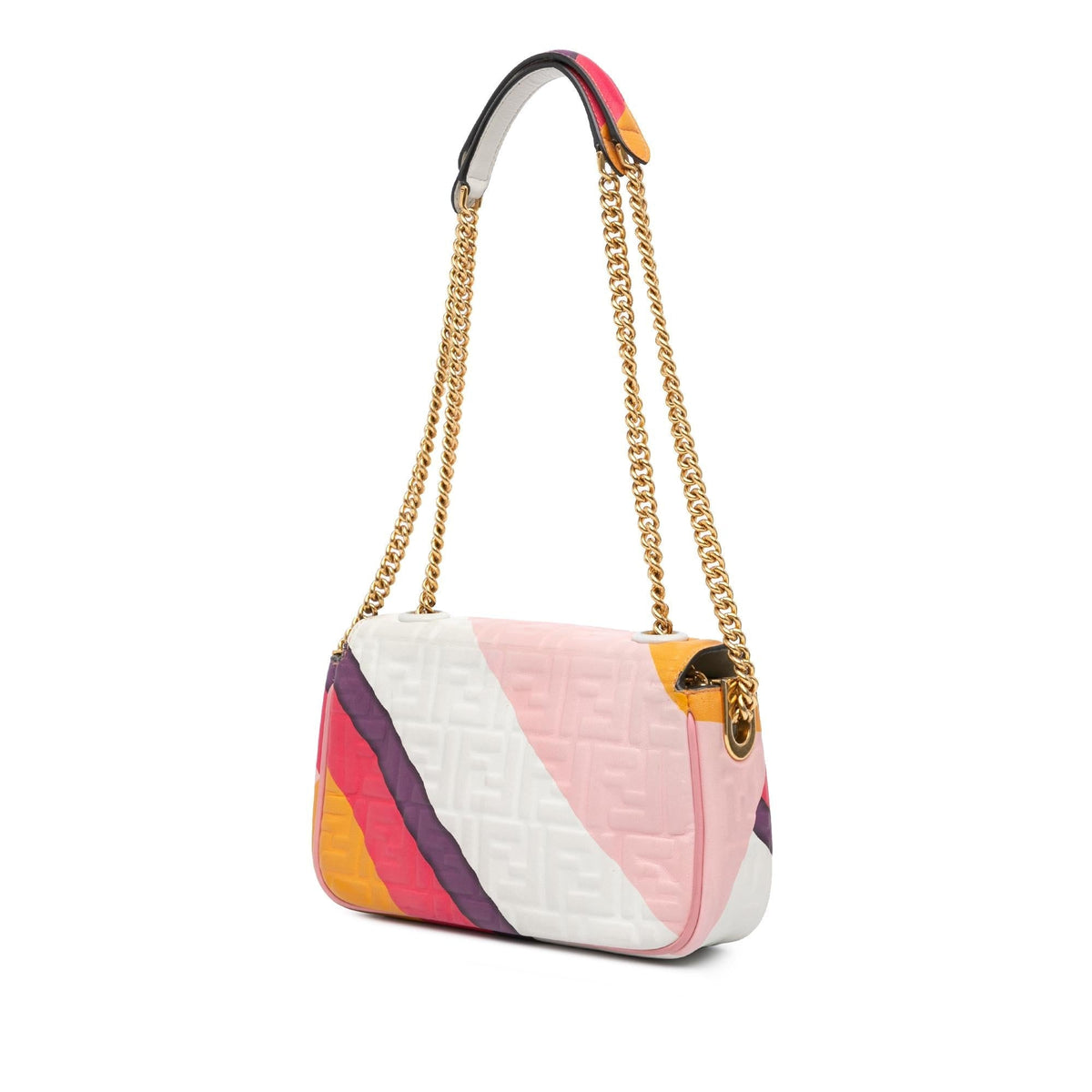 Fendi Zucca Embossed Chain Midi Baguette Shg-Twwttm Rovelle Bags