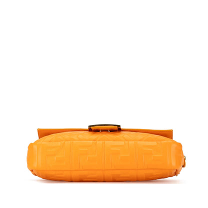 Fendi Zucca Embossed Leather Baguette Satchel Shg-Mbmqd4 Rovelle Bags