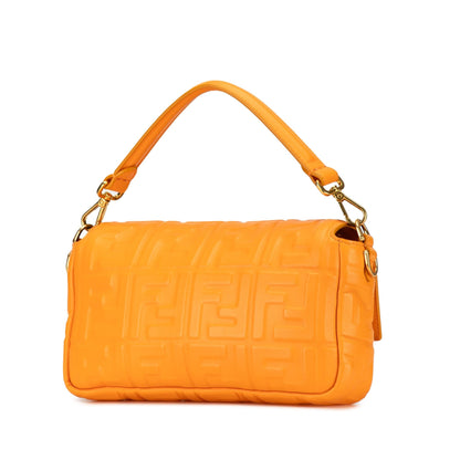 Fendi Zucca Embossed Leather Baguette Satchel Shg-Mbmqd4 Rovelle Bags