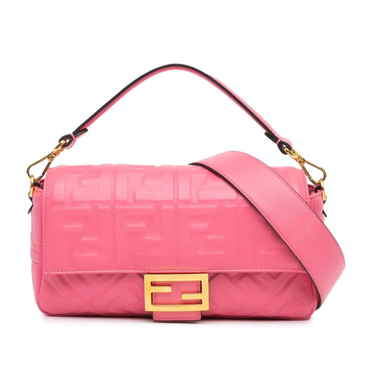 Fendi Baguette Leather Red Shoulder Bag Style 2 Rovelle Bags