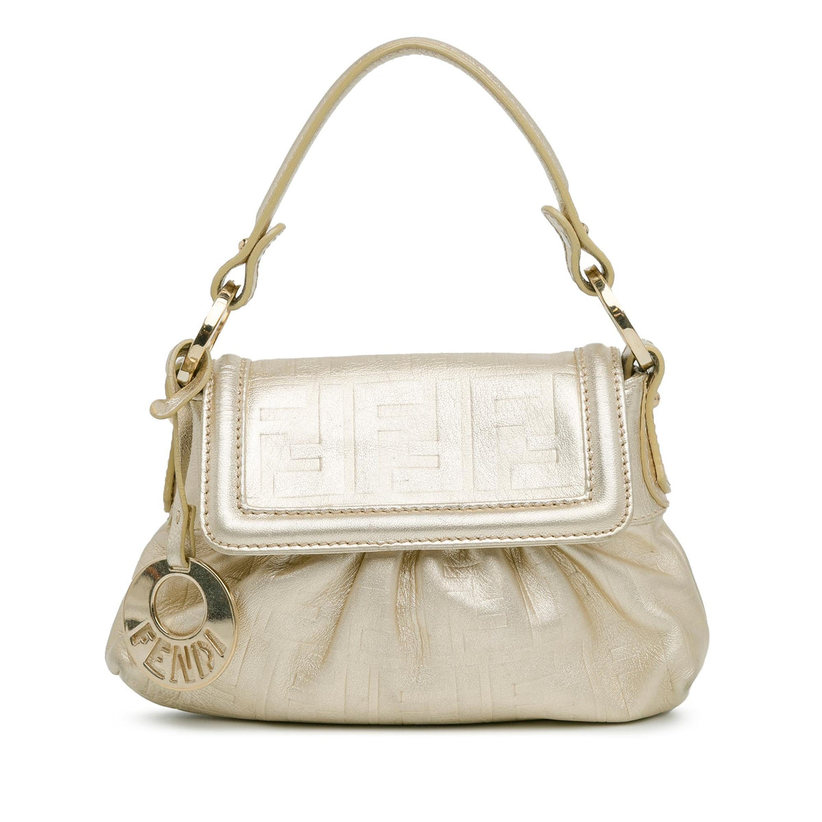 Fendi Zucca Embossed Leather Chef Flap Shg-Mtgdei Rovelle Bags